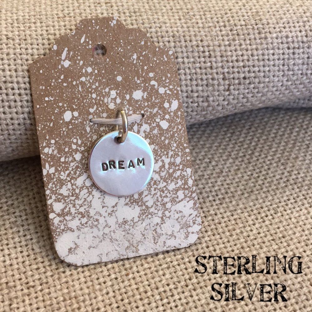 Sterling Silver Round Dream Charm Pendant L Wilkes